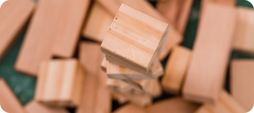 Close-up of construction-material blocks